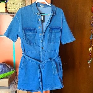 Fashion Nova Denim Romper